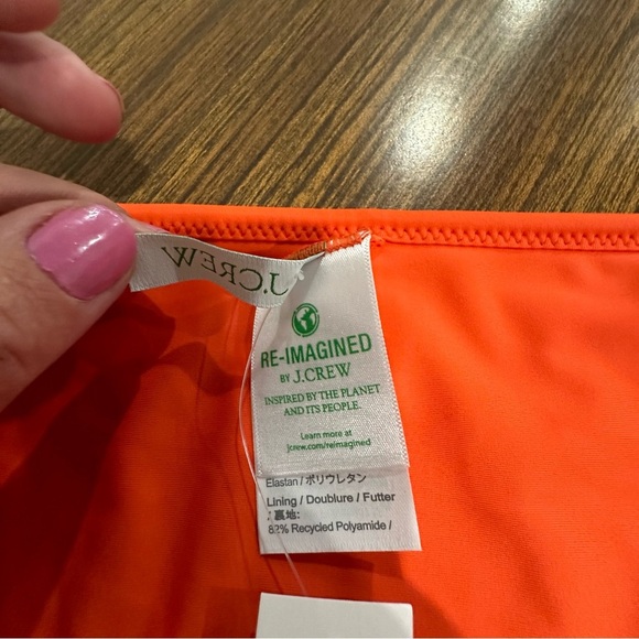 J. Crew Pink and Orange Striped Swim Top - Picture 4 of 5